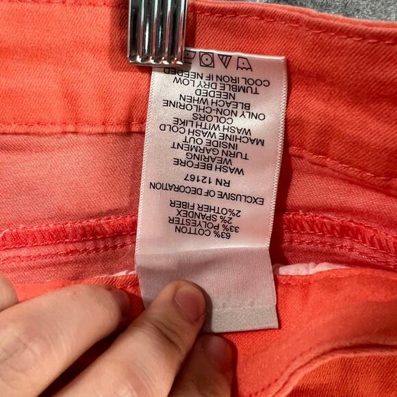 Laurie Felt Regular Daisy Floral Embroidered Ankle_Jeans Light Coral Plus 24 - Picture 14 of 14